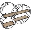 Wallhanger Edinburgh 3 Circles Black M 104x22x79 cm zwart industrieel wandrek